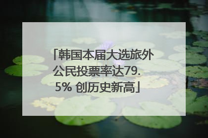 韩国本届大选旅外公民投票率达79.5% 创历史新高