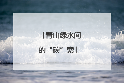 青山绿水间的“碳”索
