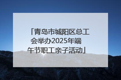 青岛市城阳区总工会举办2025年端午节职工亲子活动