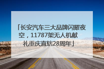 长安汽车三大品牌闪耀夜空，11787架无人机献礼重庆直辖28周年