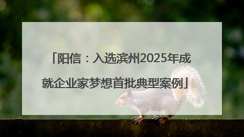 阳信：入选滨州2025年成就企业家梦想首批典型案例