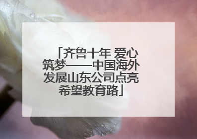 齐鲁十年 爱心筑梦——中国海外发展山东公司点亮希望教育路