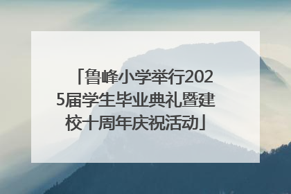 鲁峰小学举行2025届学生毕业典礼暨建校十周年庆祝活动