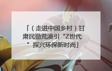 （走进中国乡村）甘肃民勤荒漠引“Z世代”探兴环保新时尚