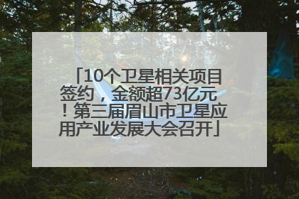 10个卫星相关项目签约，金额超73亿元！第三届眉山市卫星应用产业发展大会召开