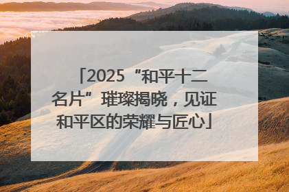 2025“和平十二名片”璀璨揭晓，见证和平区的荣耀与匠心