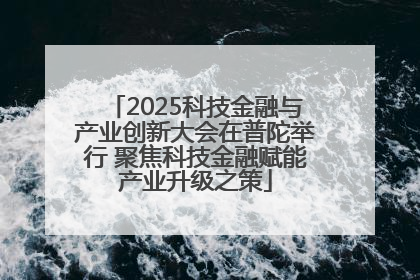 2025科技金融与产业创新大会在普陀举行 聚焦科技金融赋能产业升级之策