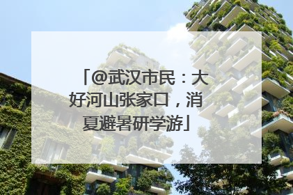 @武汉市民：大好河山张家口，消夏避暑研学游